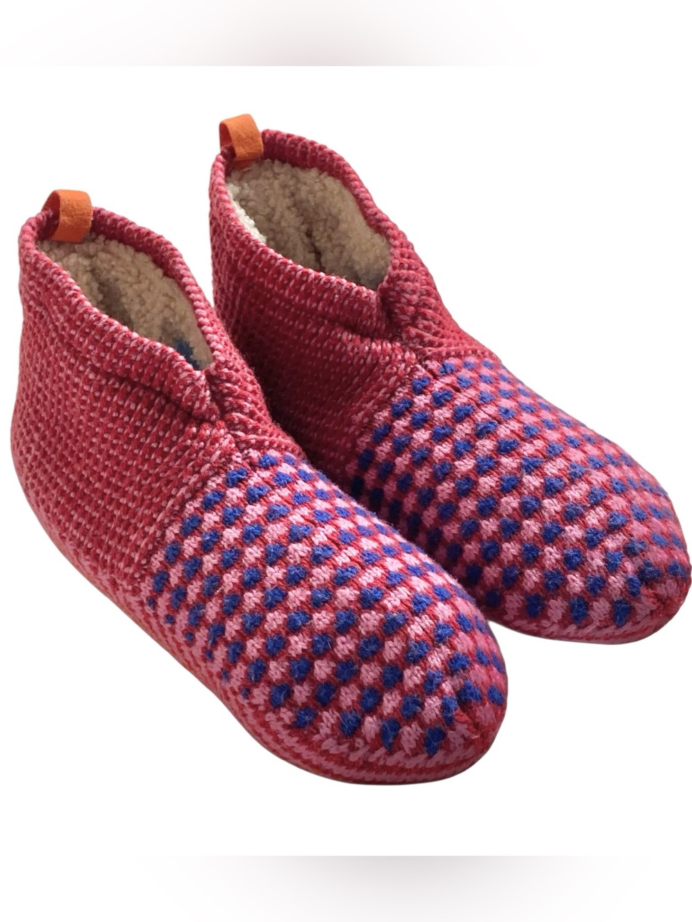 Bombas Women's Medium (9-11.5) Slipper Gripper Booties Hot Pink and Blue